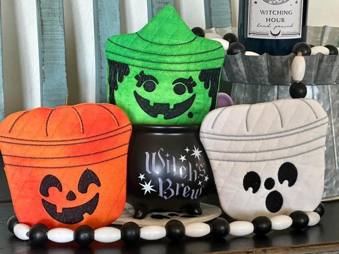 Halloween Bucket Coasters - Etsy