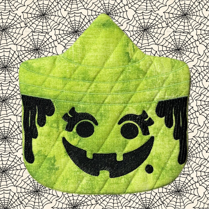 Halloween Bucket Hot Pads Witch