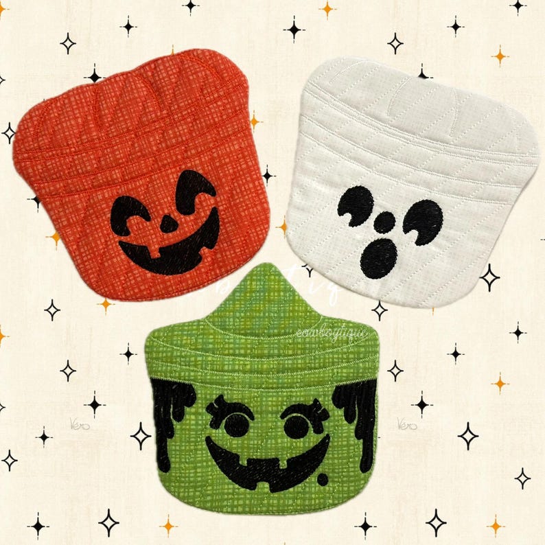 Halloween Bucket Coasters - Etsy