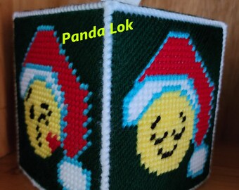 Christmas Emoji "2" Plastic Canvas PDF Pattern Only *NOT a Finished Product* - Blowing A Kiss, Grinning Face, Heart Eyes and Relieved Face