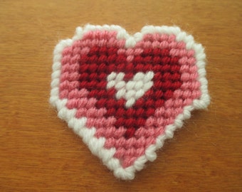 Valentine's Day 3-Color Heart Plastic Canvas PDF Pattern Only - Instant Download **This is NOT  a finished product**