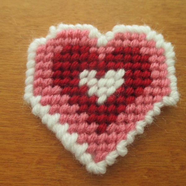 Valentine's Day 3-Color Heart Plastic Canvas PDF Pattern Only - Instant Download **This is NOT  a finished product**