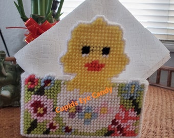 Easter Chick Plastic Canvas Napkin Holder PDF Pattern Only- Instant Download ***This is not a finished product***