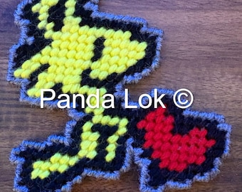Valentine's Day Woodstock and Heart Plastic Canvas PDF Pattern Only - Instant Download *This is NOT a finished product*