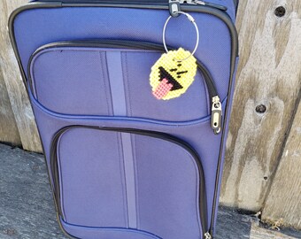 Squinting Face with Tongue Emoji Tag/Magnet/Pin Plastic Canvas PDF Pattern Only - Instant Download **This is NOT a finished product**