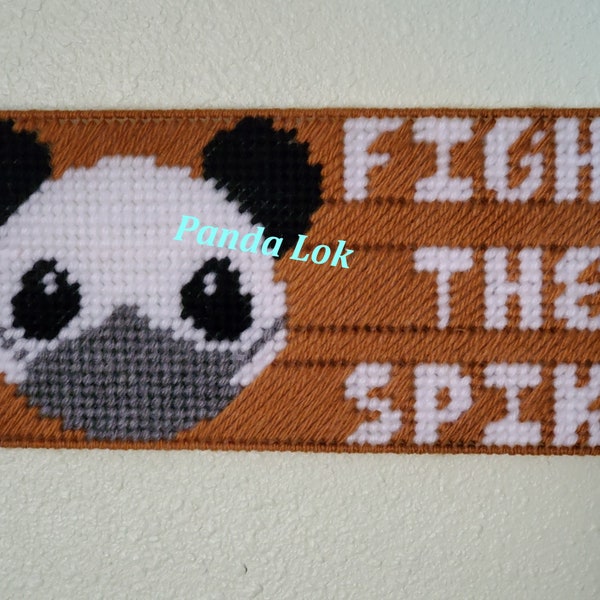 PDF Pattern Only "Fight the Spike" Wall Art Panda wearing face mask Fight against Covid-19 Corona Virus ***This is NOT a Finished Product***