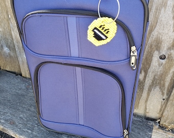 Grinning Face with Smiling Eyes Emoji Tag/Magnet/Pin Plastic Canvas PDF Pattern Only - Instant Download **This is NOT a finished product**