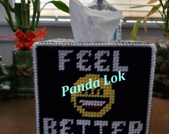 Physical Therapy Plastic Canvas Tissue Box Cover with optional Hand Sanitizer ***PDF Pattern Only*** Instant Download Not a finished product