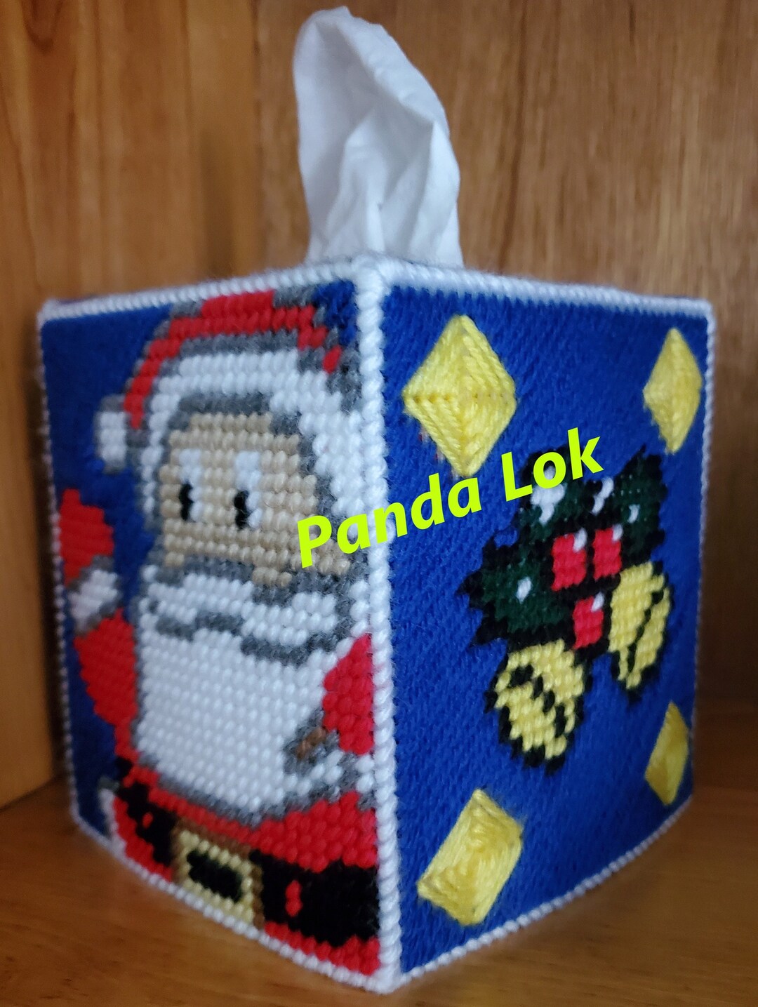 Christmas Santa Plastic Canvas Tissue Box Cover PDF Pattern Only ...