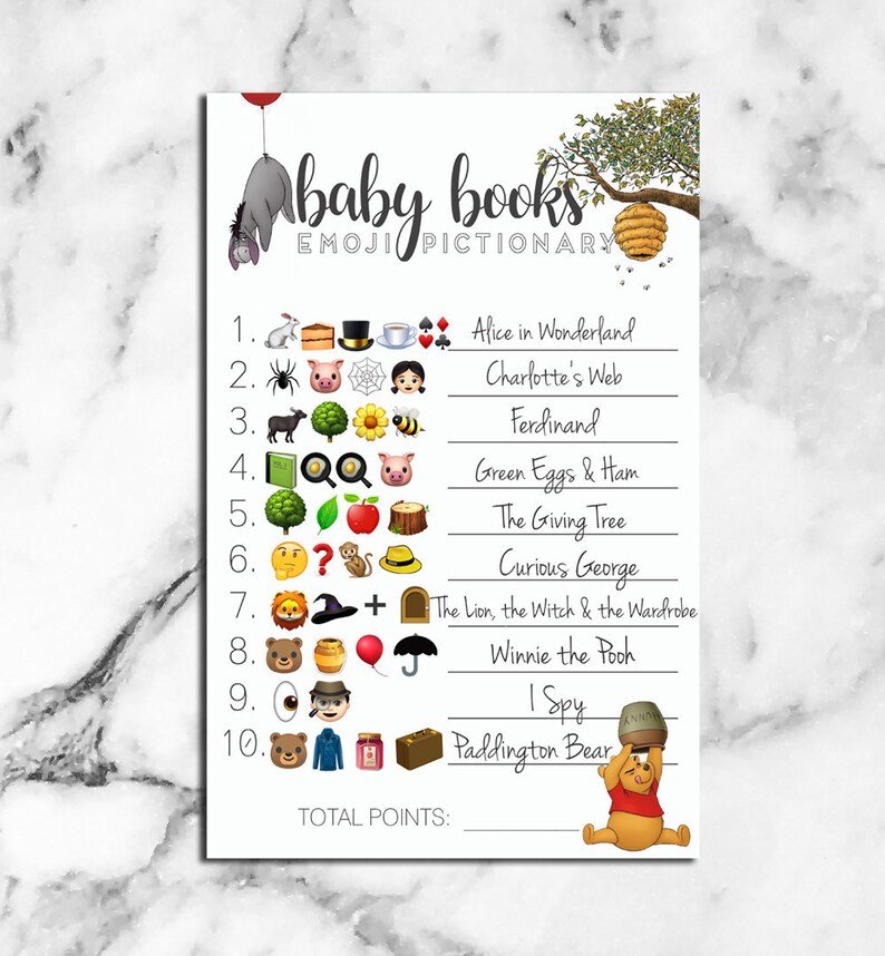 Baby Shower EMOJI PICTIONARY guessing game with answers Etsy Baby Shower EMOJI PICTIONARY guessing game with answers Etsy