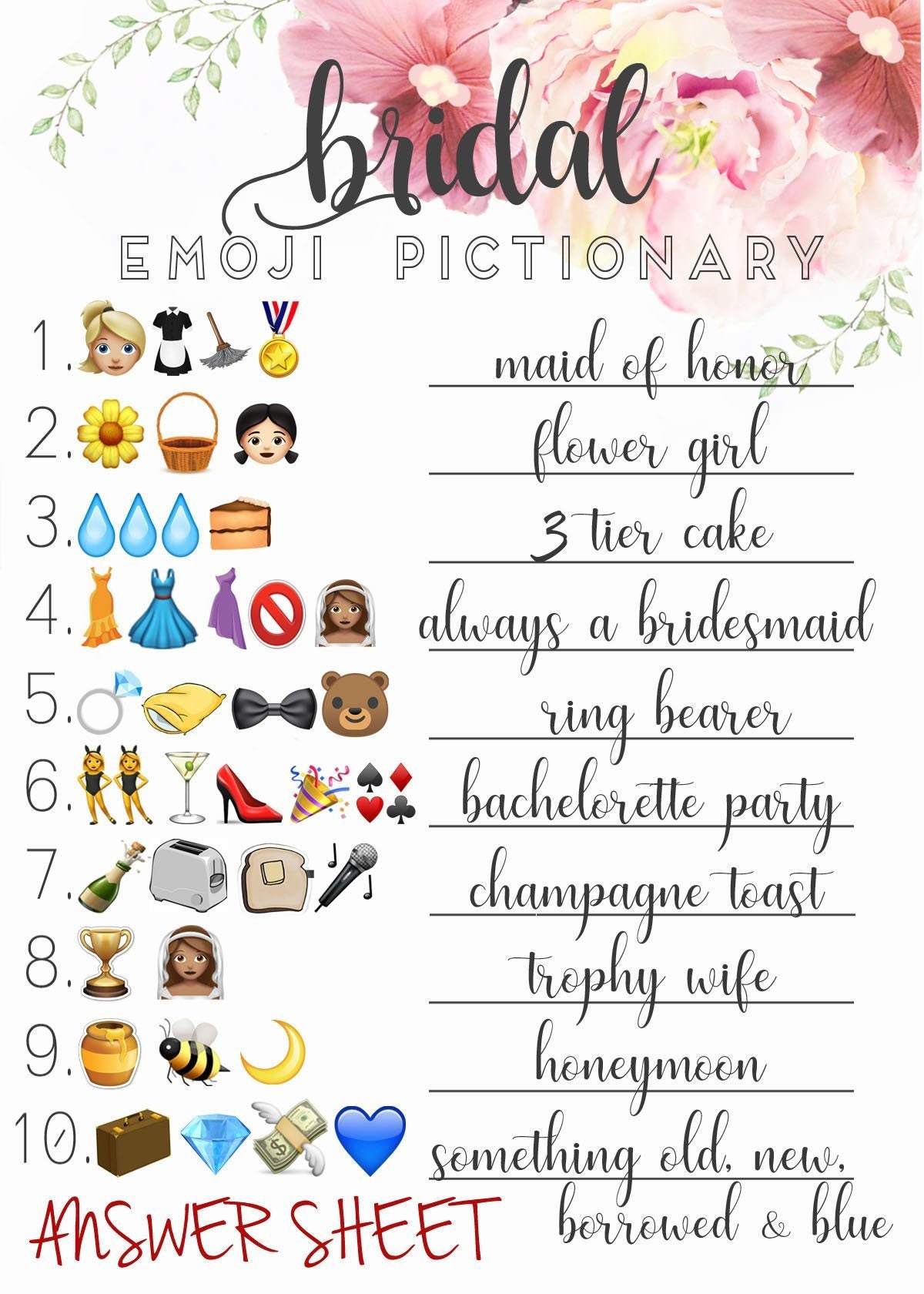 Guess The Emoji Running Man And Bride