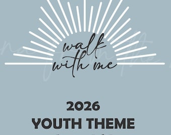 2026 LDS Youth Theme Walk With Me Digital Design - Sunburst Logo