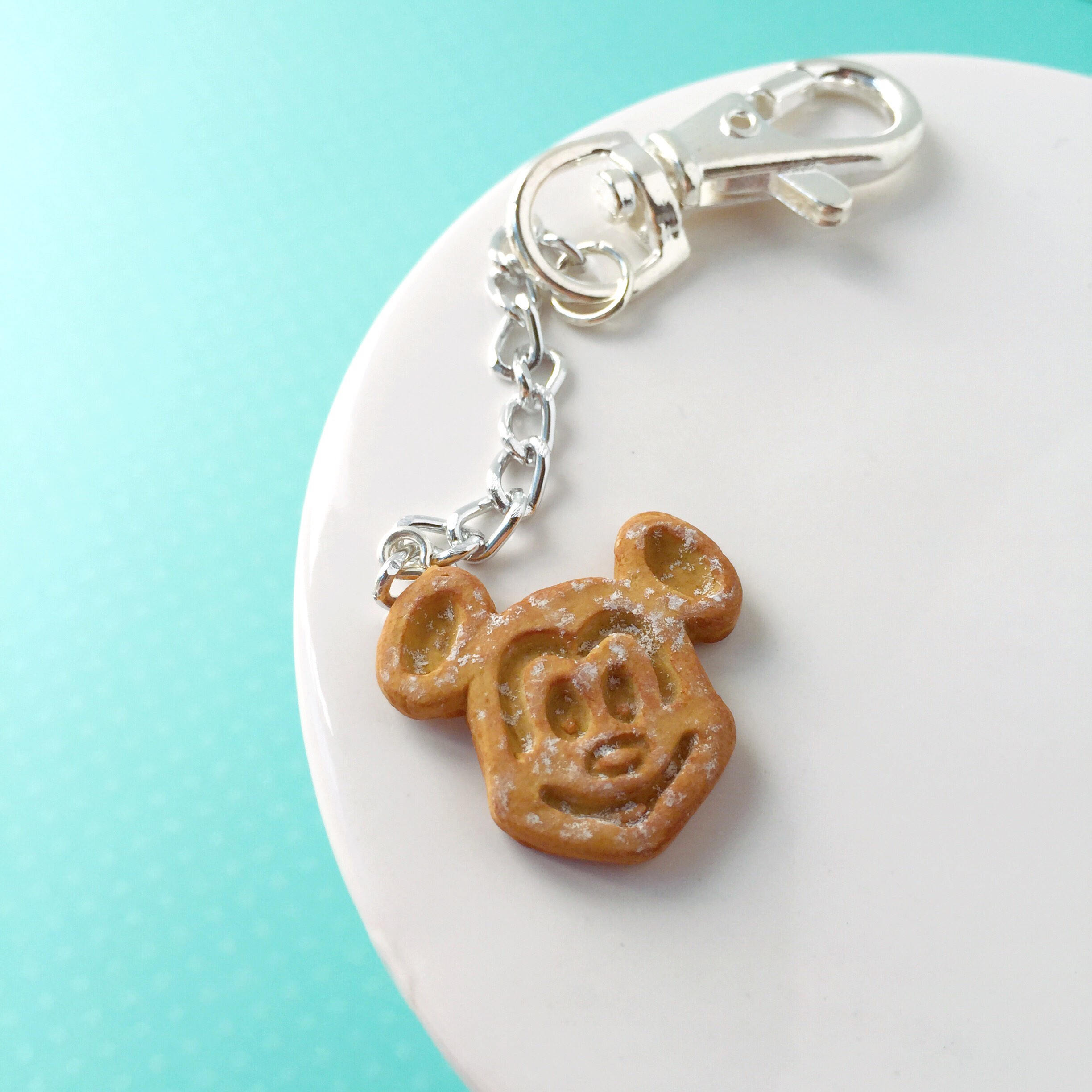 MADE TO ORDER Mickey Mouse Waffle Keychain Handmade Mini Food