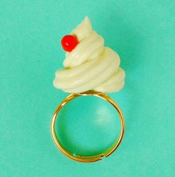 Pineapple Dole Whip Ring Handmade Polymer Clay Mini Food Etsy