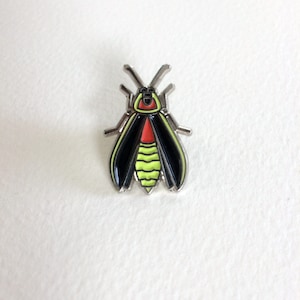 Glow in the Dark Firefly Enamel Pin. Lightning Bug. Light Bug. Inspired by the Great Smoky Mountains Synchronous Fireflies