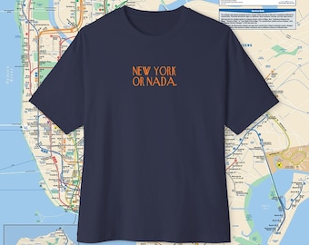 Knicks Mets New York or Nada  sports basketball baseball. Boxy unisex fit
