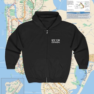 NY or NADA zip up urban explorer hoodie - cozy casual, travel, outdoor adventures, new york gifts, streetwear