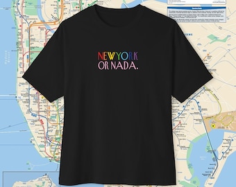 New York or Nada  PRIDE T-Shirt | Minimal Rainbow Gay City