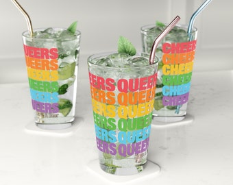 20/25 CHEERS QUEERS Pint Glass, 16oz