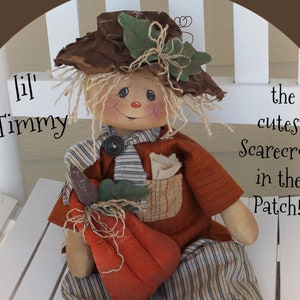 Primitivt fågelskrämmamönster Lil Timmy Fågelskrämma Direktnedladdning PDF Höstmönster