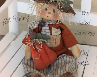 Primitive Scarecrow Pattern Lil Timmy Scarecrow Instant Download PDF Fall Pattern