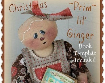 Primitive Gingerbread Pattern Prim lil Christmas Ginger PDF Sewing Christmas Pattern