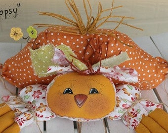 Patron poussin poule Pâques Oopsy Doopsy p'tit peep déchu Patron poussin cousu PDF Patron primitif artisanal