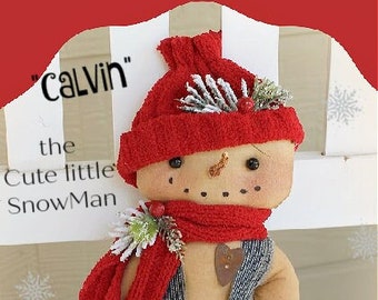 Primitive Snowman Pattern Calvin Snowman Instant Download Pattern