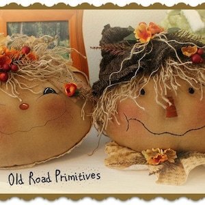Primitive Scarecrow Fall Pattern Love Chubs PDF Sewing Cloth Doll Pattern