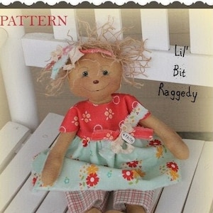 Ragdoll Pattern Raggedy Pattern Lil Bit Raggedy Pattern PDF Pattern Sewing Pattern Sewing Patterns Primitive Pattern