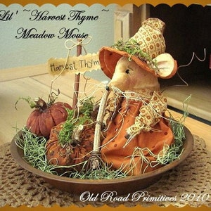 Primitive Maus Muster Lil &#39;Ernte Thymian Wiese Maus n&#39; Kürbisse Halloween Muster