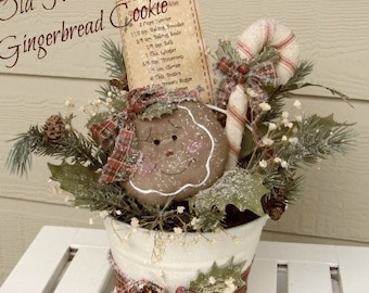 Primitive Gingerbread Pattern Old Fashioned Gingerbread Cookie Christmas Pattern