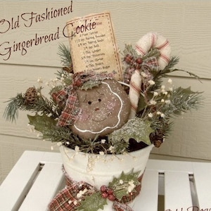 Primitive Gingerbread Pattern Old Fashioned Gingerbread Cookie Christmas Pattern