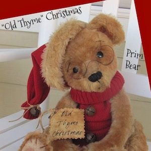 Primitive Christmas Bear Pattern Old Thyme Christmas Prim Bear PDF Sewing Pattern