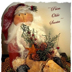 Primitive Santa Pattern Prim Olde Santa Christmas Instant Download PDF Christmas Pattern