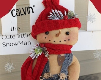 Primitive Snowman Pattern Calvin Snowman Instant Download Pattern