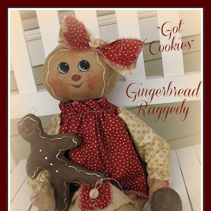 Primitive Gingerbread Pattern Got Cookies Gingerbread Raggedy Instant Download PDF Christmas Pattern