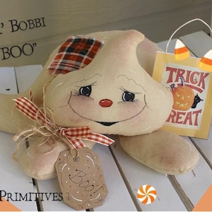 Primitive Ghost Goblin Pattern Lil&#39; Bobbi &quot;Boo&quot; PDF Sewing Halloween Pattern