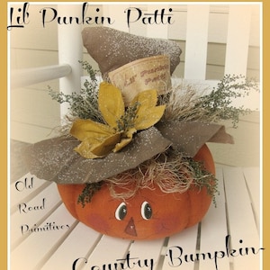 Modello di zucca primitiva Lil' Punkin Patti Autunno Halloween PDF Modello di cucito artigianale