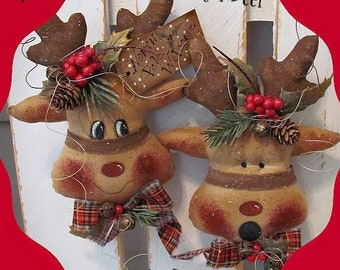 Primitive Reindeer Pattern North Pole Welcome Christmas Reindeer PDF Sewing Craft Pattern