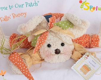 Primitive Bunny Rabbit Pattern Welcome to Our Patch Springtime Bunny PDF Sewing Doll Pattern