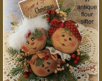 Primitive Gingerbread Pattern Sugar n' Spice Christmas Gingers PDF Sewing Pattern