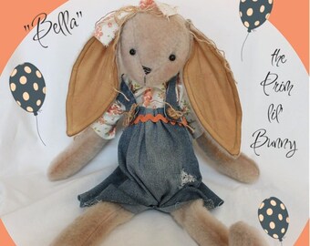 Primitive Bunny Pattern Bella the Prim lil' Bunny PDF Sewing Easter Spring Pattern