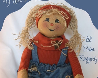 Primitive Scarecrow Pattern I love Lucy Fall Raggedy PDF Sewing Pattern
