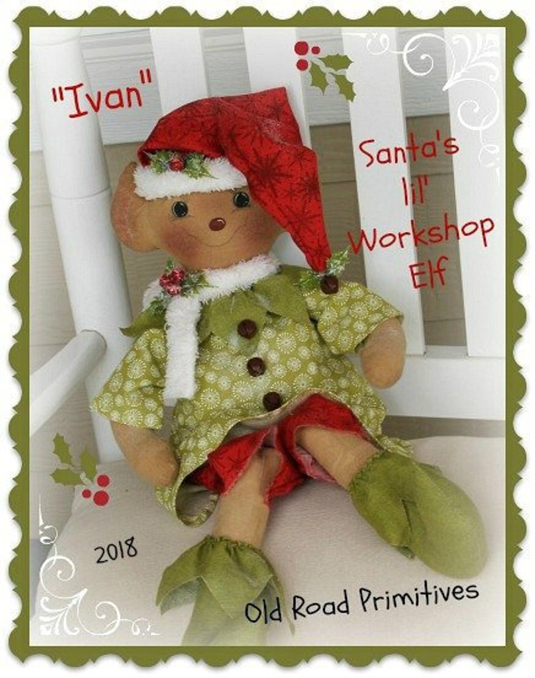 Primitive Elf Doll Pattern Ivan Santa's Lil Workshop Elf PDF Christmas ...