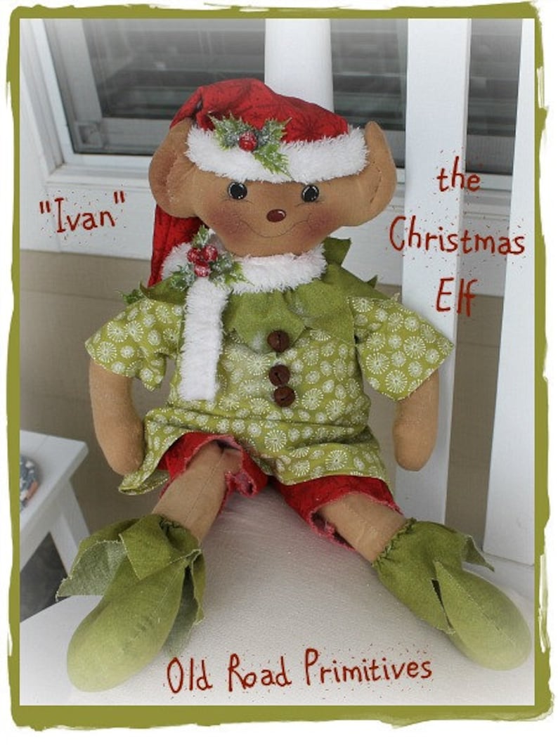 Primitive Elf Doll Pattern Ivan Santa's Lil Workshop Elf PDF Christmas ...