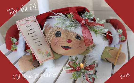 Primitive Elf Pattern ely the Little Christmas Elf | Etsy