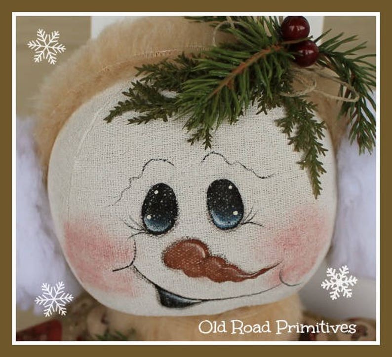 Primitive Snowman Ragdoll Frosty-ia the Snowman PDF Pattern Rag Doll ...