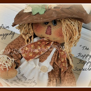 Primitive Scarecrow Pattern The Floppy, Floppy Scarecrow Fall Halloween PDF Sewing Pattern image 2