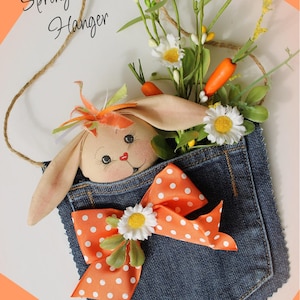 Primitive Bunny Pattern Lil Pocket Bunny Hanger PDF Sewing Pattern